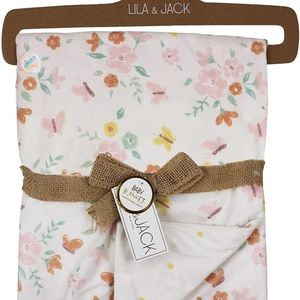 Lila & Jack Reversible Mink Fleece Baby Blanket, Newborn - Toddler Blanket 30 X